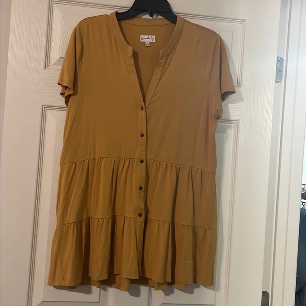 Yellow blouse, size XL, from Belk.